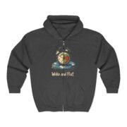 Woke and Flat, Full Zip Hooded Sweatshirt - Image 5