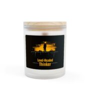 Level-Headed Thinker, Frosted Glass Candle, 11oz