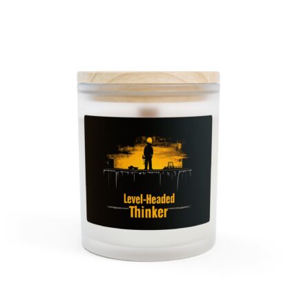 Level-Headed Thinker, Frosted Glass Candle, 11oz