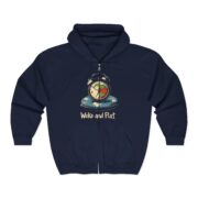 Woke and Flat, Full Zip Hooded Sweatshirt - Image 9