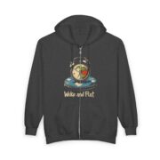 Woke and Flat, Full Zip Hooded Sweatshirt - Image 6