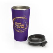 Think Outside the Globe, Stainless Mug - Image 4