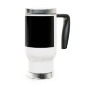 Think Outside the Globe, Stainless Mug with Handle - Image 3